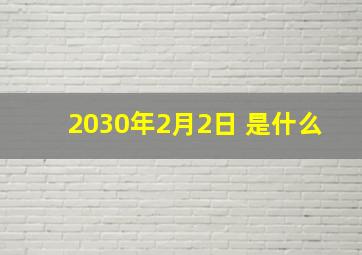 2030年2月2日 是什么